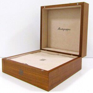 Vintage Montegrappa Fountain Pen Empty Wooden Box With Papers Italy